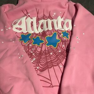 SPIDER Pink Atlanta Hoodie with Star Design